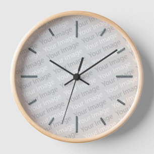 Your Image Round Wood Framed Clock