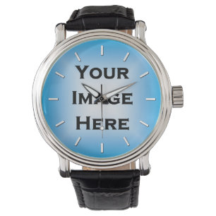 Your Image White Ticks Drop Shadow Template Watch