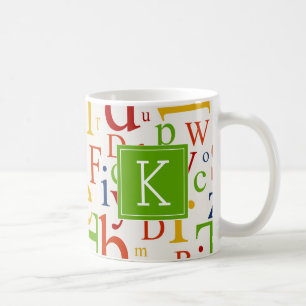 Your Initial   Colourful Alphabet Coffee Mug