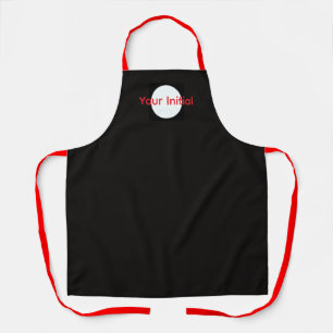 Your Initial Monogram Black Apron