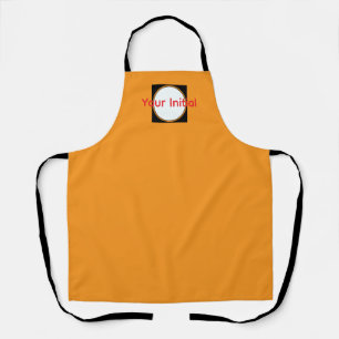 Your Initial Monogram Orange Apron
