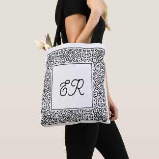 Your Initials Knot Work Tote Bag