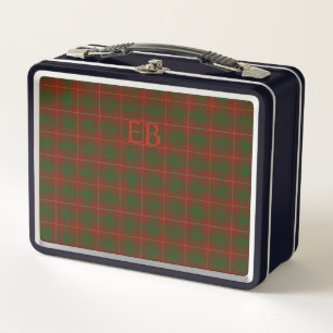 Your initials / name on Bruce Clan tartan Metal Lunch Box