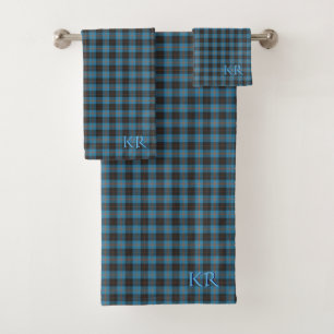 Your initials on Angus District Ancient tartan Bath Towel Set