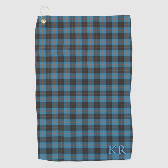 Your initials on Angus District Ancient tartan Golf Towel (Front)