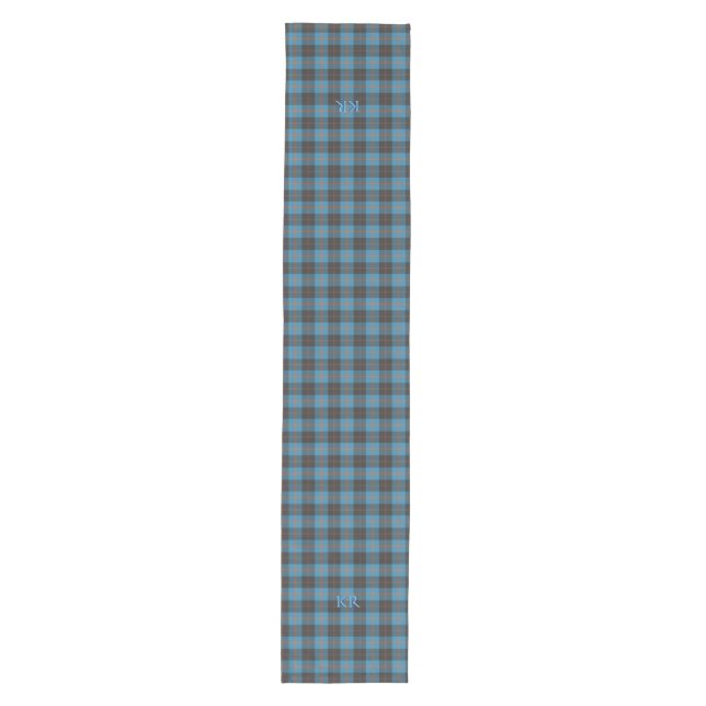 Your initials on Angus District Ancient tartan Medium Table Runner (Front)