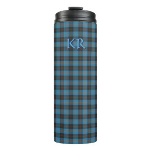 Your initials on Angus District Ancient tartan Thermal Tumbler