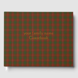 Your initials on Bruce Clan tartan Guest Book