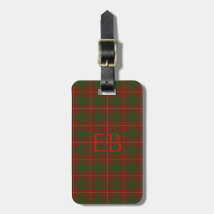 Your initials on Bruce Clan tartan Luggage Tag