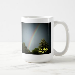 Your Initials on "Rainbow over Evergreen" Coffee Mug
