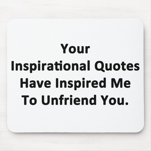 Your Inspirational Quotes Mouse Mat (Front)