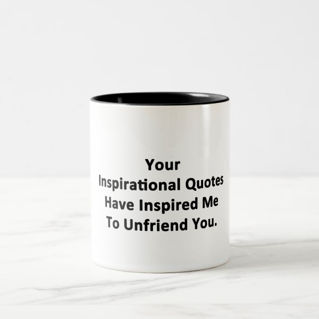 Your Inspirational Quotes Two-Tone Coffee Mug (Center)