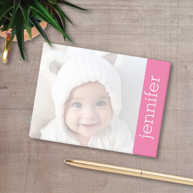 Your Instagram Photo Automatically Lightens Post-it Notes (A fun personalized photo post-it with a photo in the background and color block.)