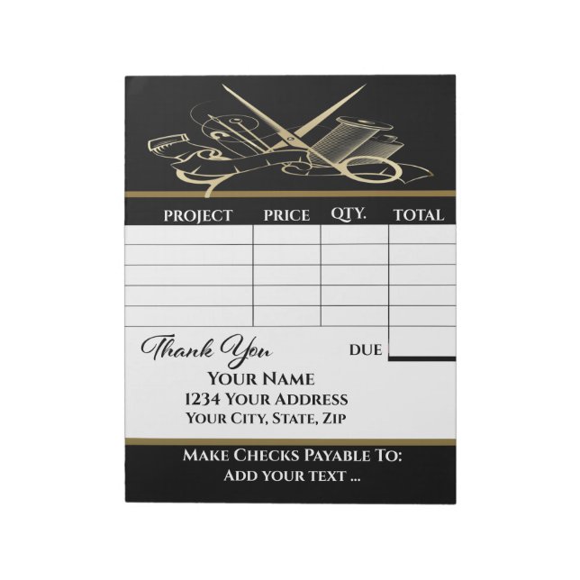 Your Invoice Notepad (Rotated)