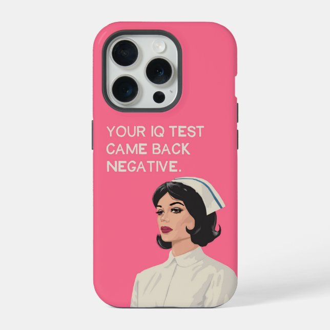 Your IQ test came back negative  iPhone Case (Back)