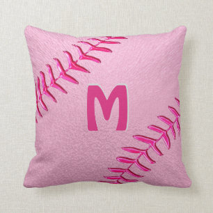 Your Jersey Number or Monogram Softball Pillows