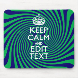 Your Keep Calm Text in Blue Green Swirl Decor Mouse Mat