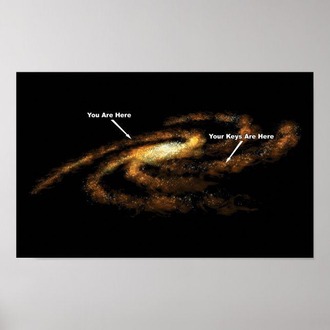 Your Keys Are Here Milky Way Galaxy Poster (Front)