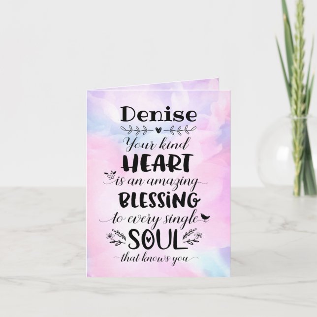 Your Kind Heart is a Blessing Card (Front)