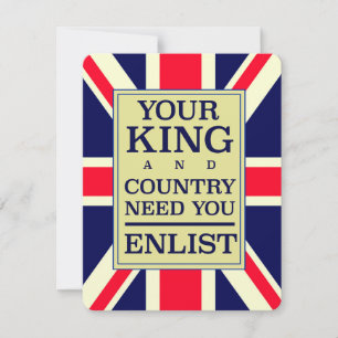 Your King and Country need you Enlist.