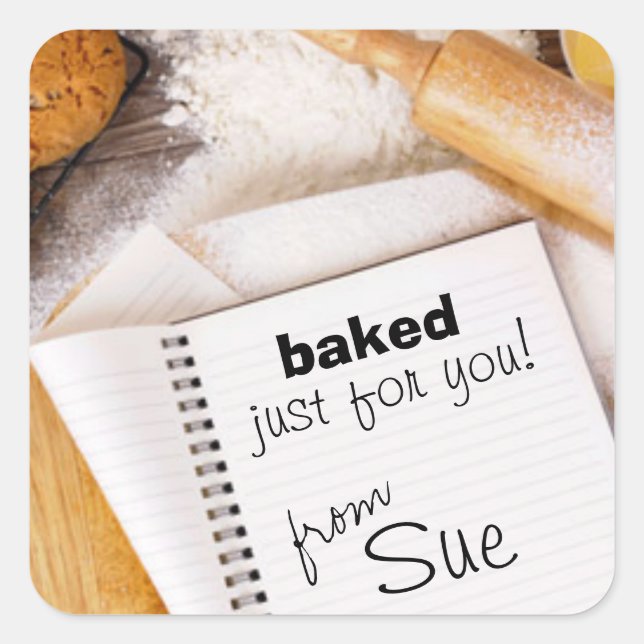 Your Kitchen Creations (custom baking sticker) Square Sticker (Front)
