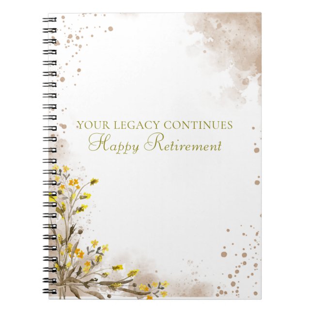 Your Legacy Continues Elegant Retirement gift Notebook (Front)