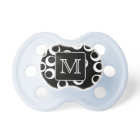 Your Letter. Black and White Monogram. Fun Pattern