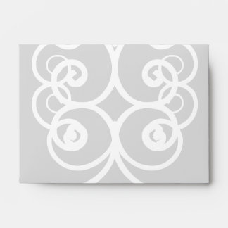 Your Letter. Black / White Swirl Monogram. Custom Envelope
