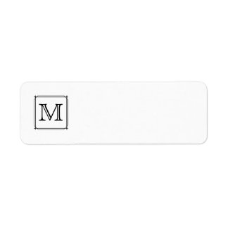 Your Letter. Custom Monogram. Black and White