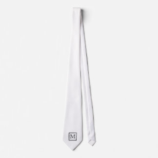 Your Letter. Custom Monogram. Black and White Tie