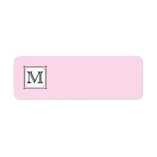 Your Letter. Custom Monogram. Pink Black White