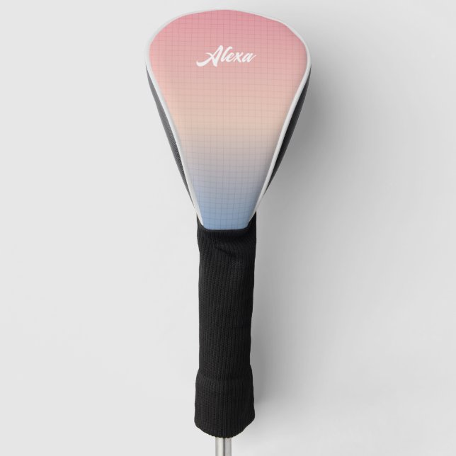 Your letter custom Neon Dawn Golf Head Cover (Front)