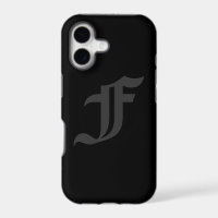 Your Letter Masculine Grey and Black Design