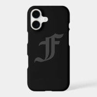 Your Letter Masculine Grey and Black Design