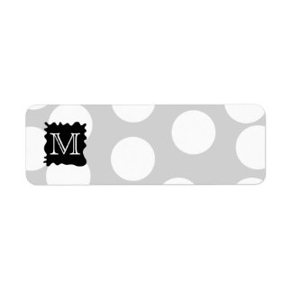 Your Letter, Monogram. Dots with Black Splat.