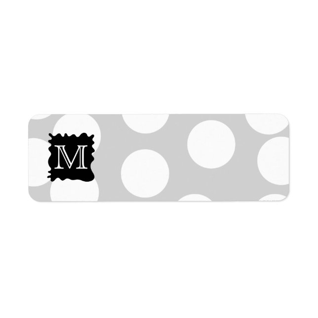 Your Letter, Monogram. Dots with Black Splat. (Front)
