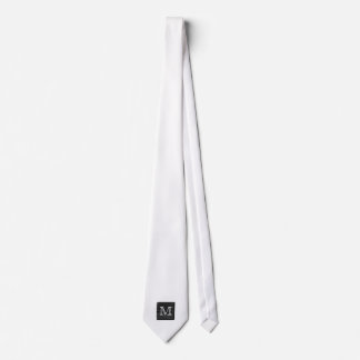 Your Letter Monogram. Picture of Black Wood. Tie