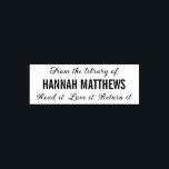 Your Library Read It Love It Return It Book Plate Self-inking Stamp<br><div class="desc">Bookplate self inking stamp with From the library if your name in a combination of a pretty script and bold modern simple letters with read it love it return it beneath, all in customisable text so you can personalise with your name or any other text you want. A simple design...</div>