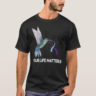Your Life Matters Ribbon N Suicide Awareness Menta T-Shirt