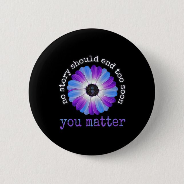Your Life Problems Suicide Prevention Awareness Da 6 Cm Round Badge (Front)