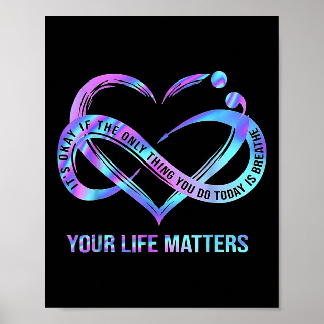 Your Life Problems Suicide Prevention Awareness St Poster (Front)