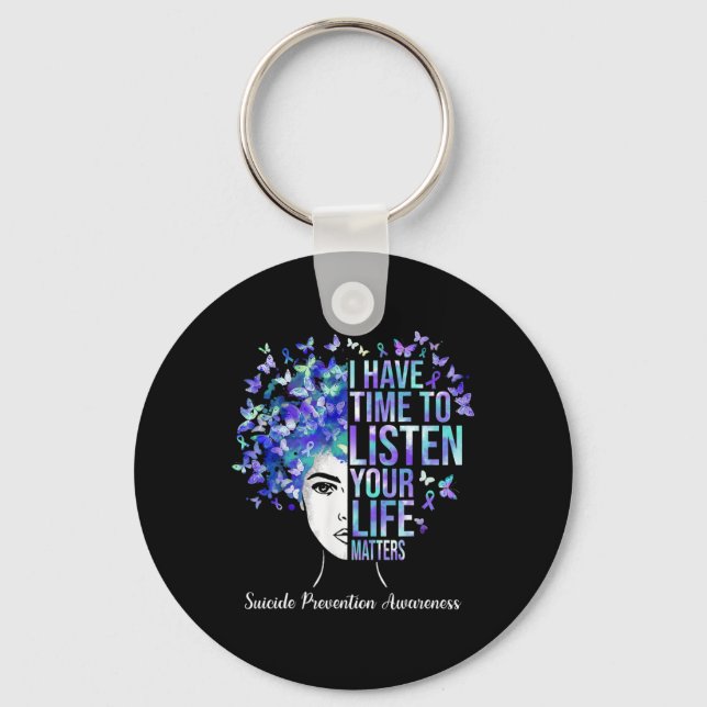 Your Life Problems Suicide Prevention Awareness We Key Ring (Front)