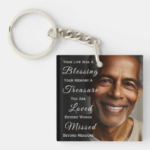 Your Life was a Blessing Photo Memorial Key Ring