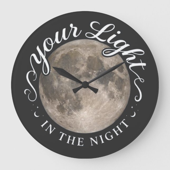 Your Light In The Night Large Clock (Front)
