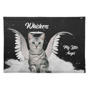 Your Little Angel Tabby Cat with Name Placemat