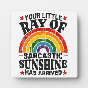 Your Little Ray Of Sarcastic Sunshine Plaque