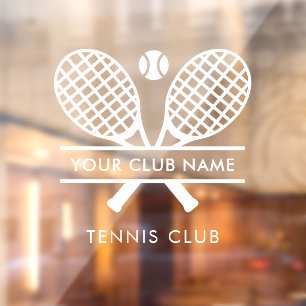Your Local Tennis Club Name Any Colour Office Window Cling