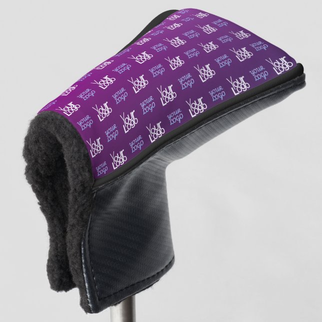 Your Logo | 2 Uploaded Images or Business Logos  Golf Head Cover (3/4 Front)