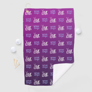 Your Logo   2 Uploaded Images or Business Logos  Golf Towel