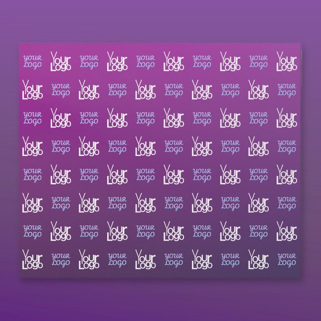 Your Logo | 2 Uploaded Images or Business Logos  Wrapping Paper (Creator Uploaded)